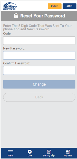 reset your GSB password